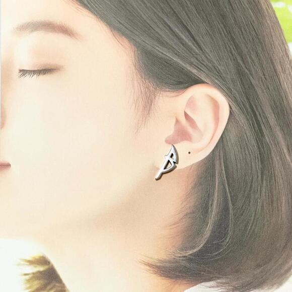 BALENCIAGA Typo Metal Earrings - Picture 8 of 9
